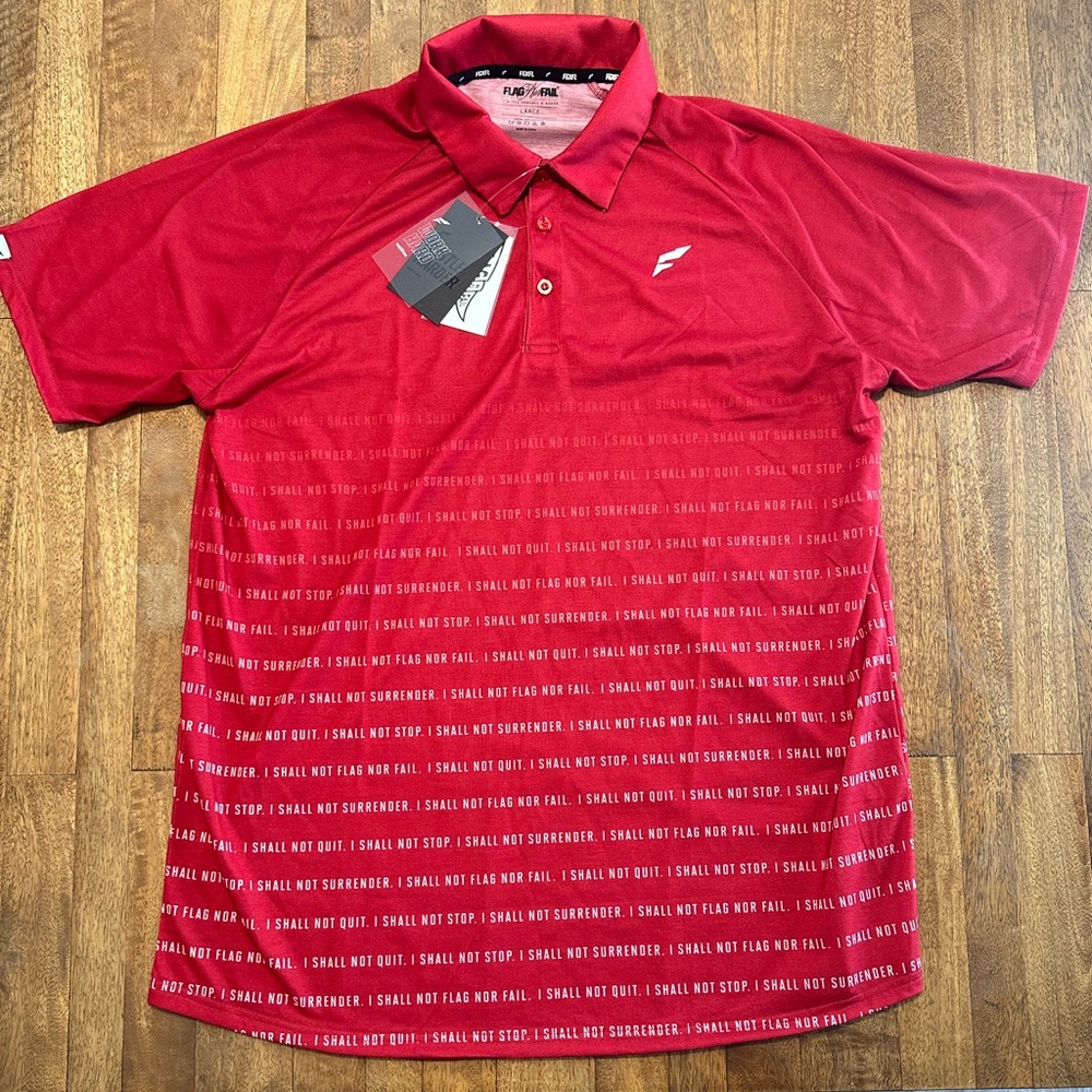 Flag nor Fail Polo NWT